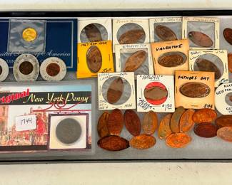 1744 New York Penny and Collectible Pennies Lot