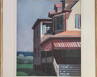 Local Artist Carole Sue Lebbin Signed and Dated Artist Proof “Summer Porch” Etching 