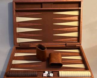 Vintage Backgammon Set with Carrying Case