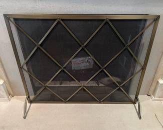 Contemporary Single Panel Fireplace Screen 