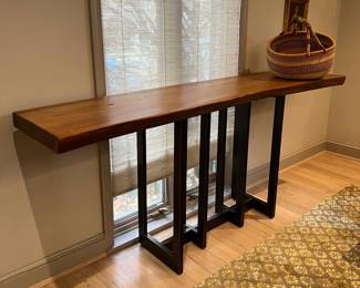 Modernist Live Edge Console Table 
