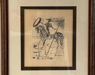 Salvador Dalí “Don Quixote” Etching 