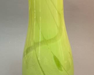 Art Glass Green Vase