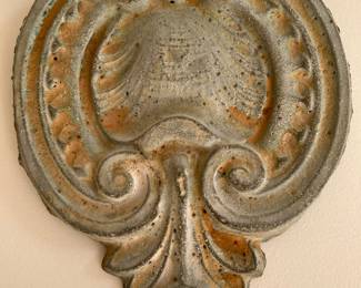 Cast Iron Architectural Pediment Plaque 