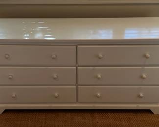 6 Drawer White Chest