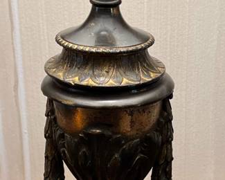 French Empire Style Patinated Metal Table Lamp