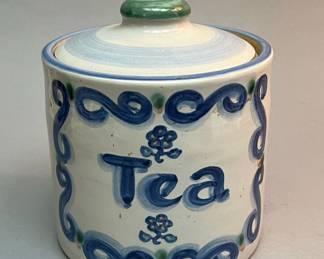 M. A. Hadley Pottery Tea Canister