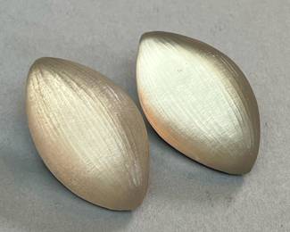 Modernist Alexis Bittar Hand Carved Lucite Earrings 