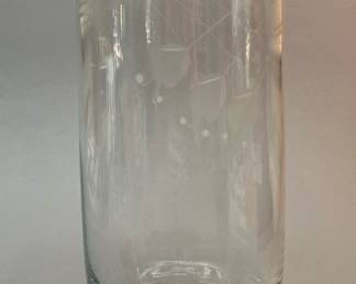 Etched Glass Vase