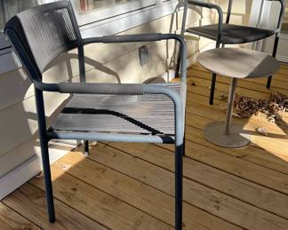 3 Piece Set Aluminum Chairs and Cocktail Table