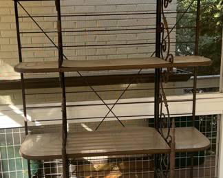 Brass and Steel French Provincial Baker's Rack