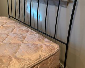 Wrought Iron Queen Bed, including Mattress and Boxspring