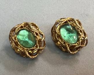 Vintage AB Crystal Earrings 