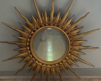 Vintage Mario Buatta Starburst Mirror 