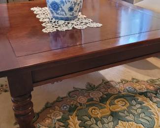 Heavy wooden coffee table, 40" x 40"