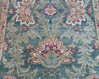 Rug #4 Green multi-color 6' x 4' rug, no label