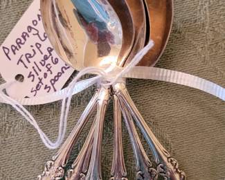 Paragon silverplate set of 6 sugar spoons