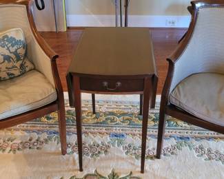 Vintage chairs and vintage Pembroke Table (one of two)