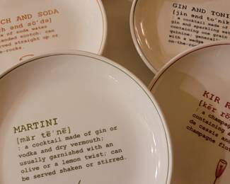 Pottery Barn cocktail plates in box