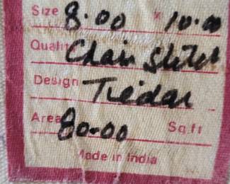 Chain-stitched rug 8' x 10'