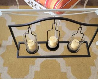 Detail of vintage powder-coated coffee table