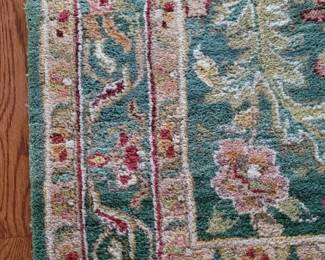 Rug #4 Green multi-color 6' x 4' rug, no label