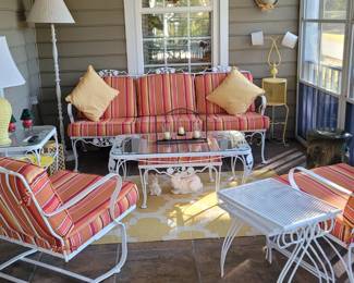 Vintage powder-coated patio furniture 