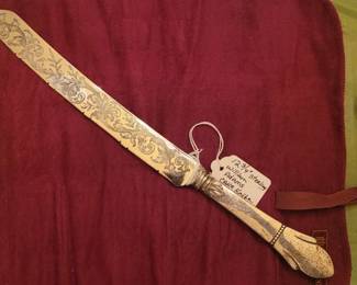 Sterling silver William Adams cake knife