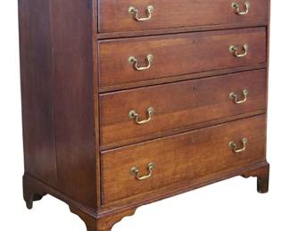 Lot 323 Antique Oak Four Drawer Chest of Drawers.