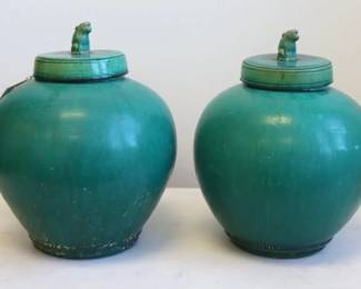 Lot 255 Chinese Inspired Lidded Jars.
