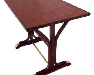 Lot 378 Original Thonet BrassFooted Bistro Table.