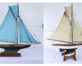 Lot 7 2 English Models of Sailboats.