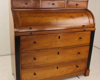 Lot 215 French Cherry Cylinder Top Desk.