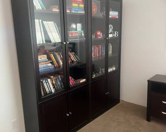 2 glass display cabinets