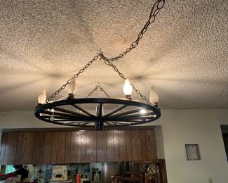 Wagonwheel chandelier