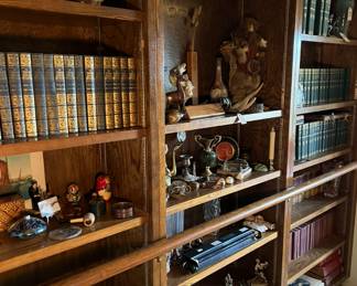 The Harvard Classics Collier 51 volumes and The Standard American Encyclopedia 15 Volumes remain as well as many other books. 