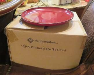New in box - Red dinnerware