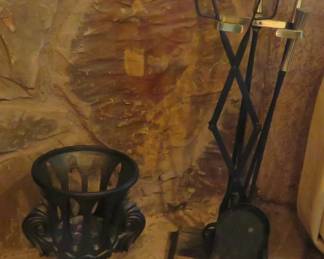 Fireplace tool set