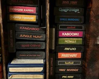 Vintage Atarii 2600 games. 