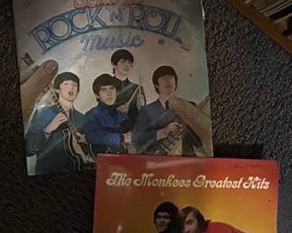 Vintage Rock and Country albums and 8 tracks.