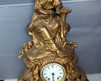 Seth Thomas Sons & Co Figural Shelf Clock, 24" x 17" x 10"