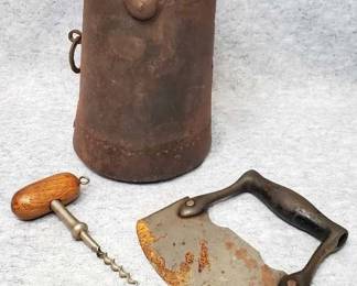 MB023 Hand Forged Vessel, Ulu Knife, Cork Screw