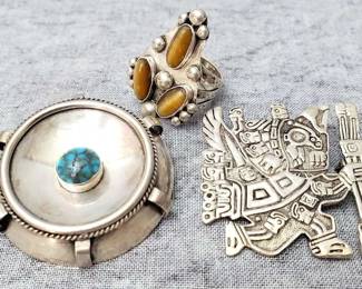 MB076 Sterling Pins and Rings