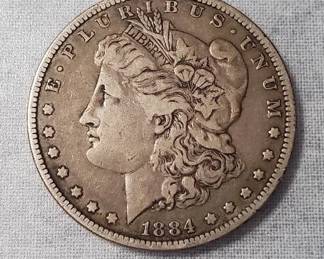 MB041 1884 Morgan Silver Dollar