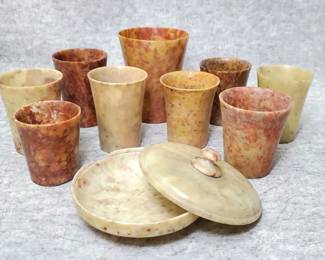 MB116 Vintage Indian Stone Cups