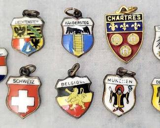 MB128 Travel Souvenir Northern European Shield Charms