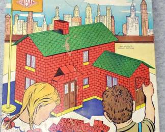 NG345 Vintage Wooden Halsam American Bricks Building Set