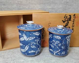MB100 Boxed Asian Set Lidded Teacups