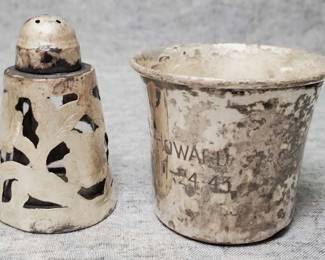MB087 Sterling Cup and Salt Shaker