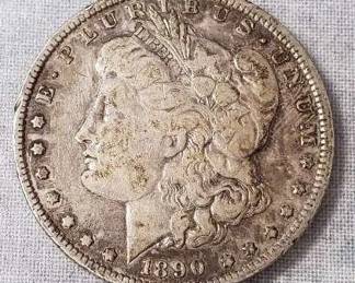 MB043 1890 Morgan Silver Dollar